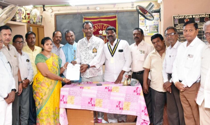 Vasavi club : మరణించిన వ్యక్తి కుటుంబానికి ఆర్ధిక సహాయం…