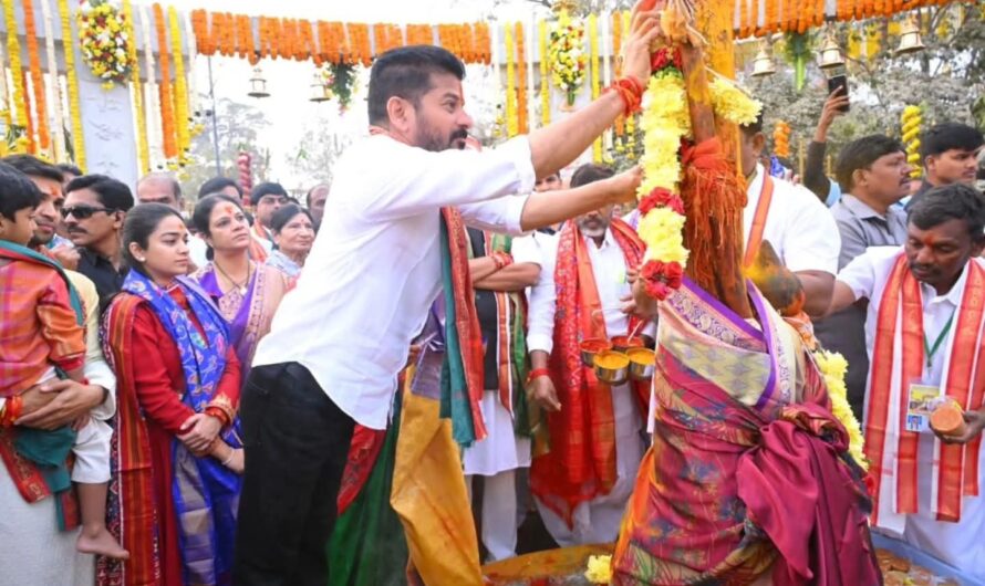 C.M.Revanth Reddy : మేడారంలో ముఖ్యమంత్రి రేవంత్ రెడ్డి.